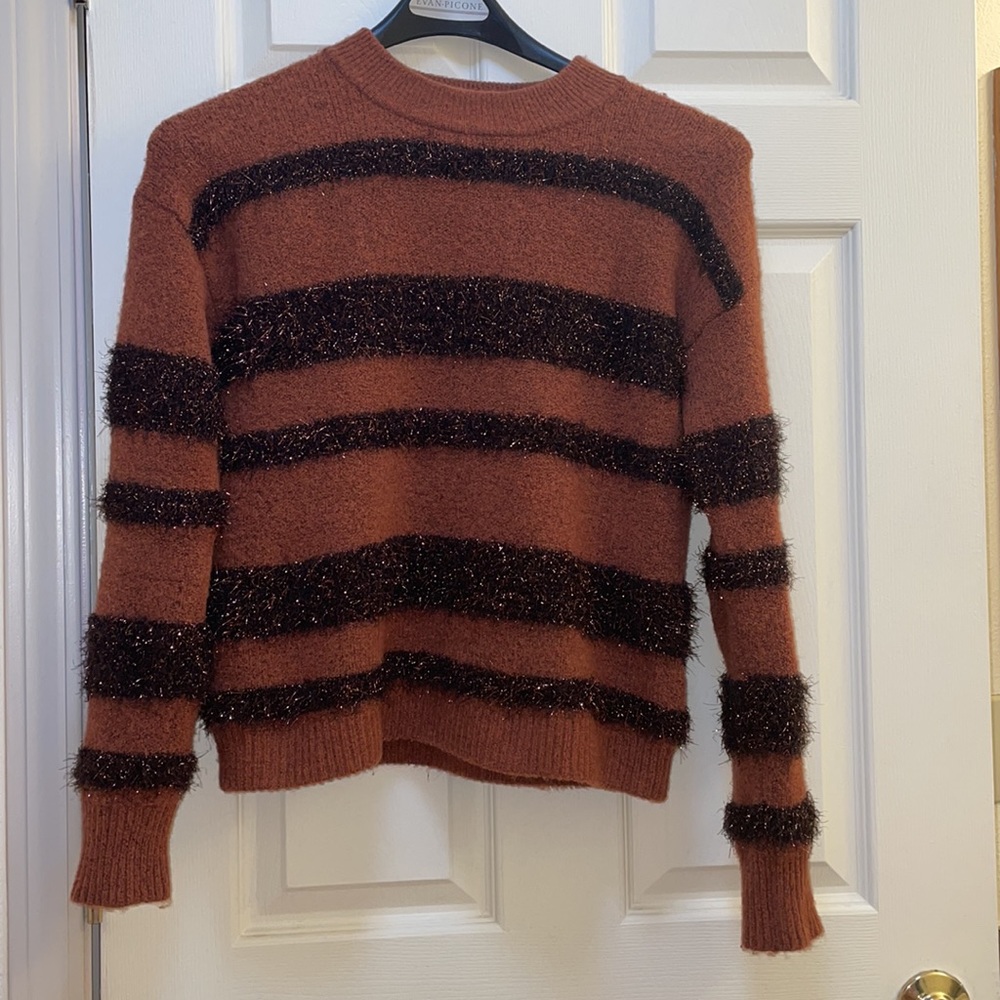 Madewell Tinsel-Stripe Pullover Sweater - Picture 5 of 7